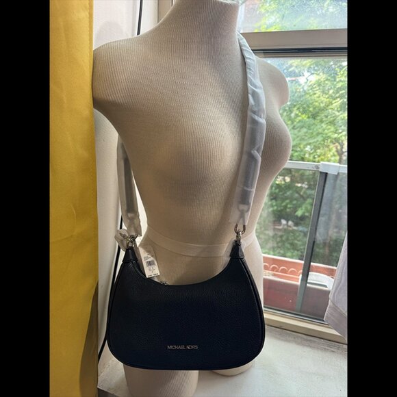 Michael Kors Cora Medium Pebbled Leather Shoulder Bag - Picture 3 of 11